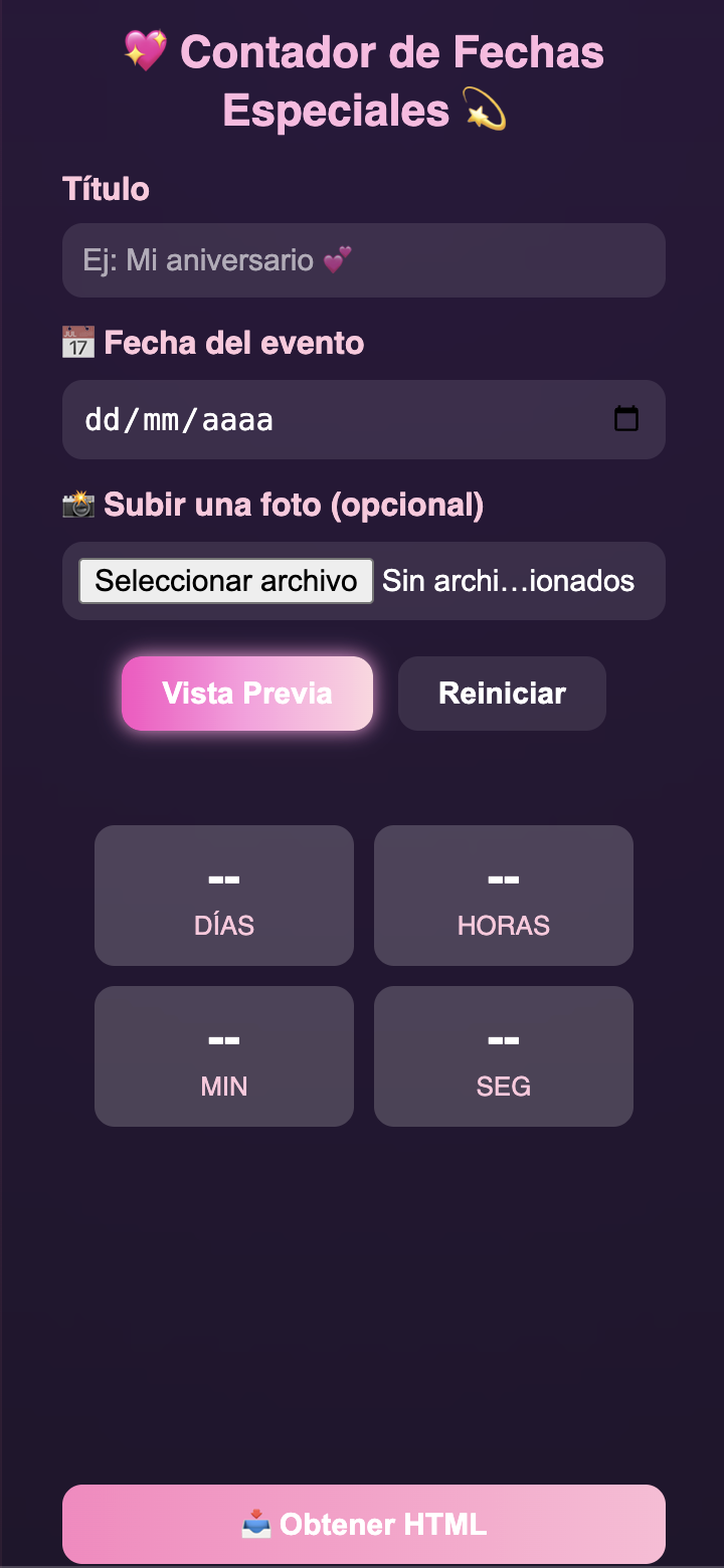 Contador de Fechas Especiales 2